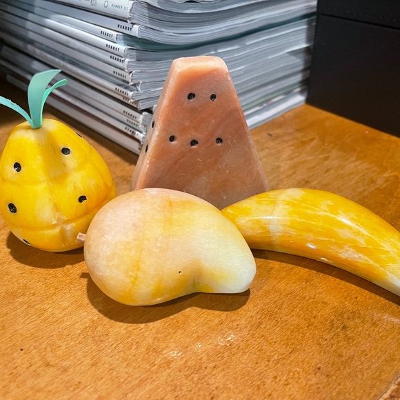 MARBLE FRUITS SET OF 4 - Picture 1 of 2